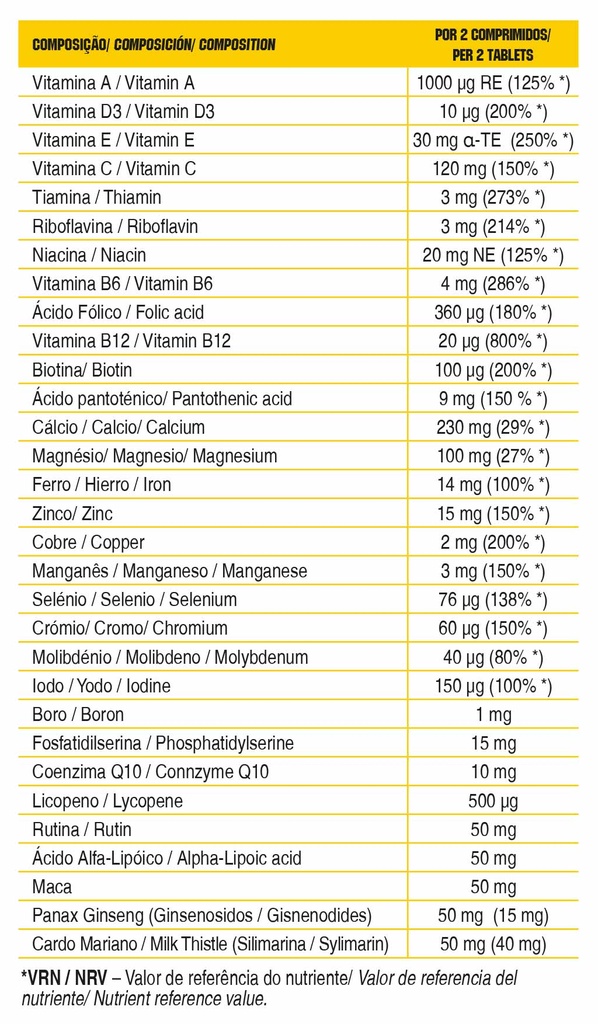 GoldNutrition - Boite de 60 compléments MULTIVITAMINES