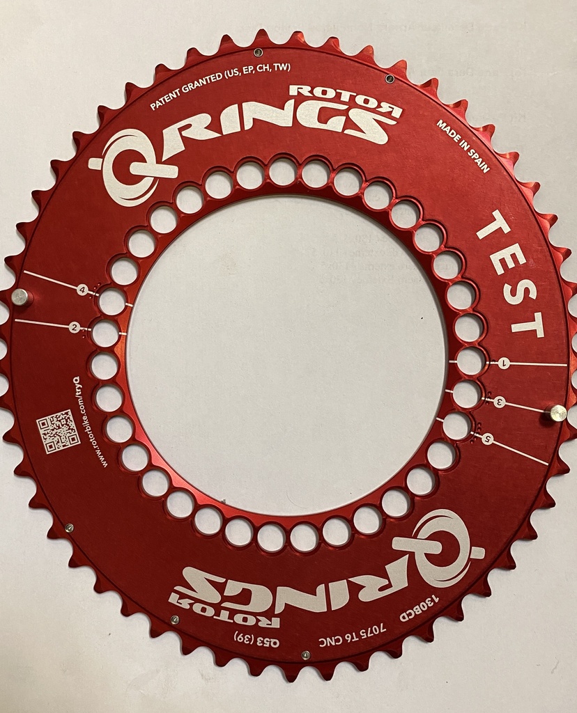 Rotor - Neuf - Qrings Test Rouge 53aero Externe / 130x5